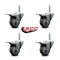 Service Caster 3 Inch Gray Polyurethane Swivel 58 Inch Threaded Stem Caster Set with Total Lock Brake SCC-TSTTL20S314-PPUB-58212-4 - alternate 3